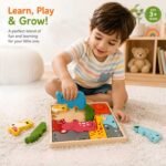 Bluebells Toys Whimsi Animal Design Learning Educational Fun Toy Wooden Blocks Puzzle for Kids - Image 4