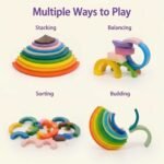 Bluebells Toys Half Circle Rainbow Stacker Learning Educational Fun Toy for Kids Montessori Preschool Activity - Image 5