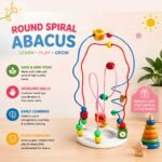 Round Spiral Abacus Educational Learning Gaming Fun Toy