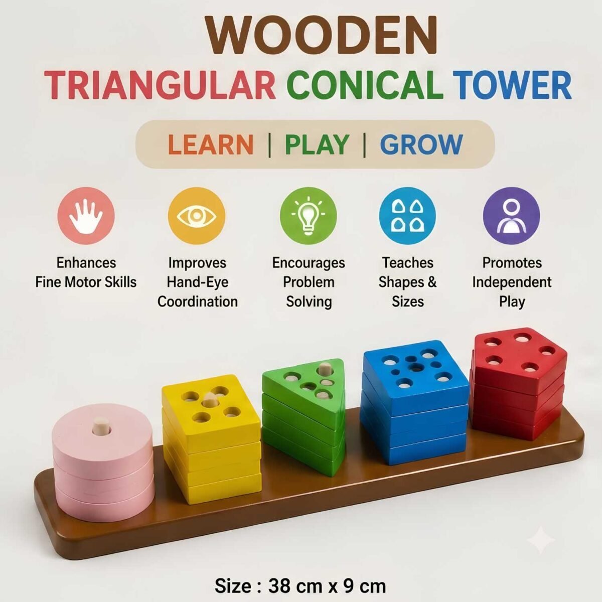 Shapes | Bluebells Toys | Online Educational Toys | Fun Toys | Online Wooden Toys | Fun Playing Toy for kids - Image 2