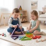 Bluebells Toys Nurzez Multicolor Triangle Shaped Rainbow Stacker Educational & Fun Learning Toy for Kids - Image 6