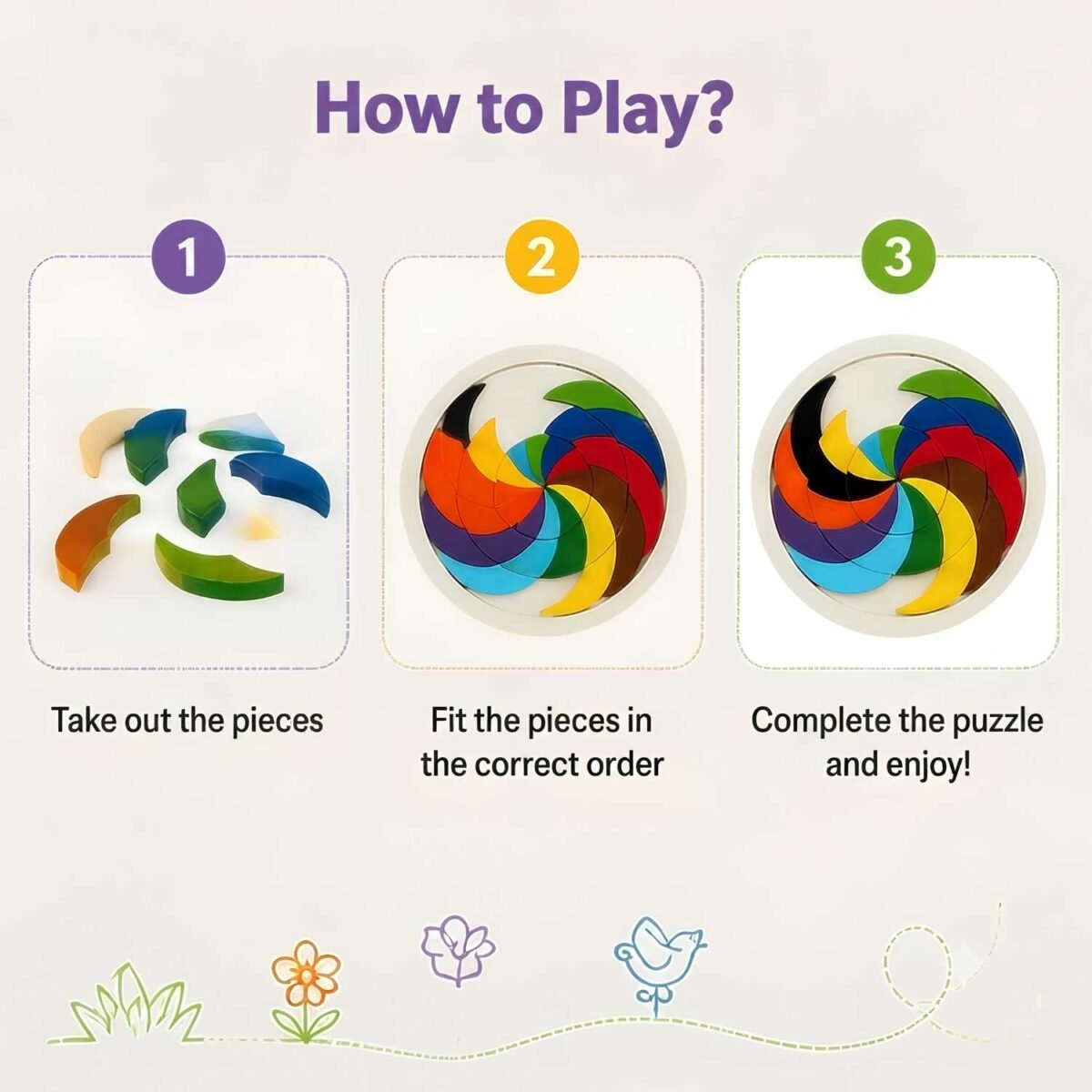 Bluebells Toys Colourful Wheel Learning Educational Fun Toy for Kids Montessori Preschool Activity - Image 3
