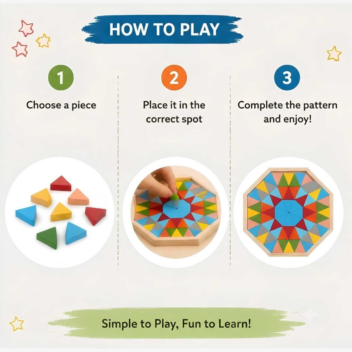 Bluebells Toys Bugz Octagon Puzzle Educational & Fun Learning Toy for Kids - Image 4