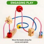 Zigzag Spiral Abacus Educational Wooden Counting Toy - Image 2