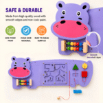 Bluebells Toys Hippo Design Wall Toy Wooden Toy for Kids - Image 3
