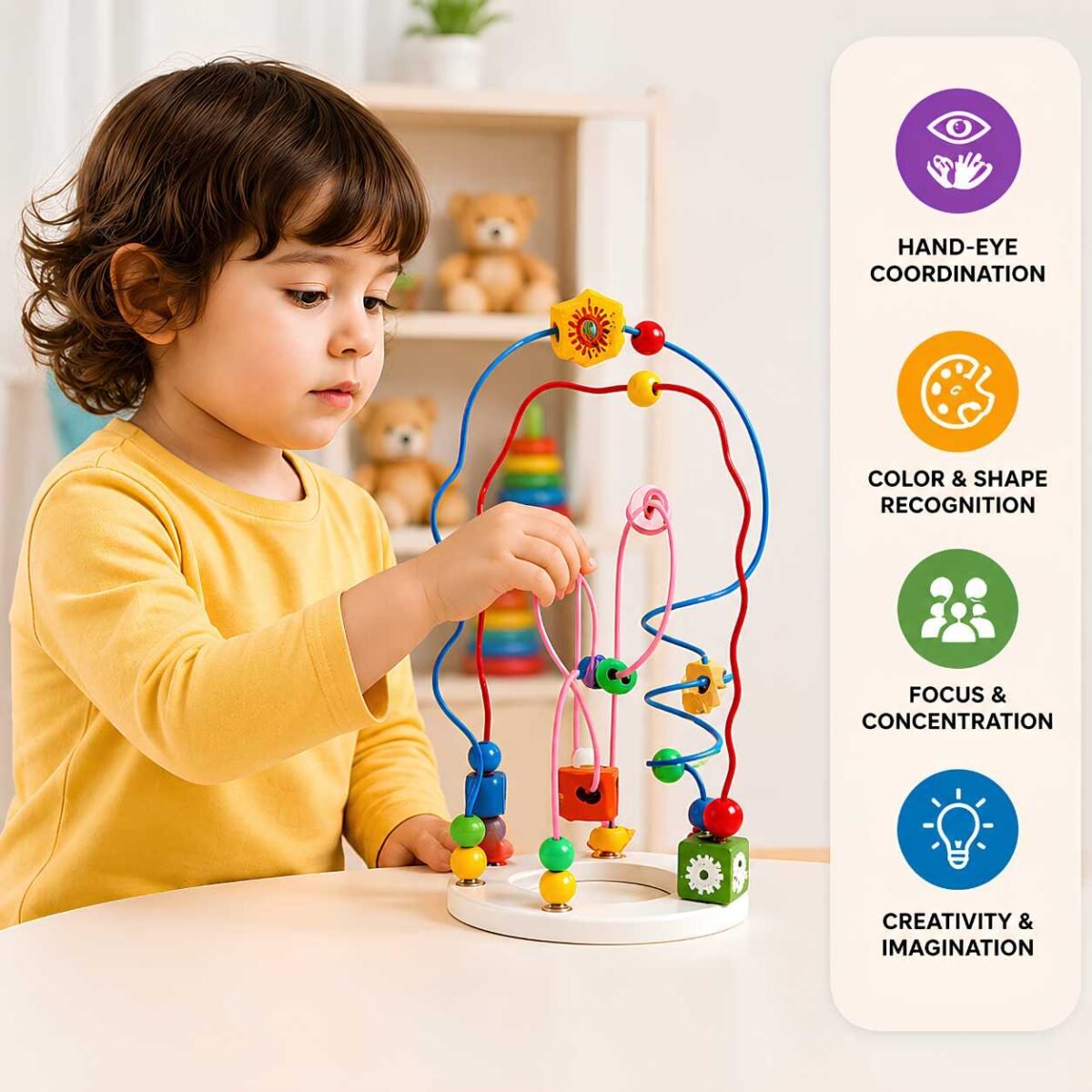 Round Spiral Abacus Educational Learning Gaming Fun Toy - Image 2