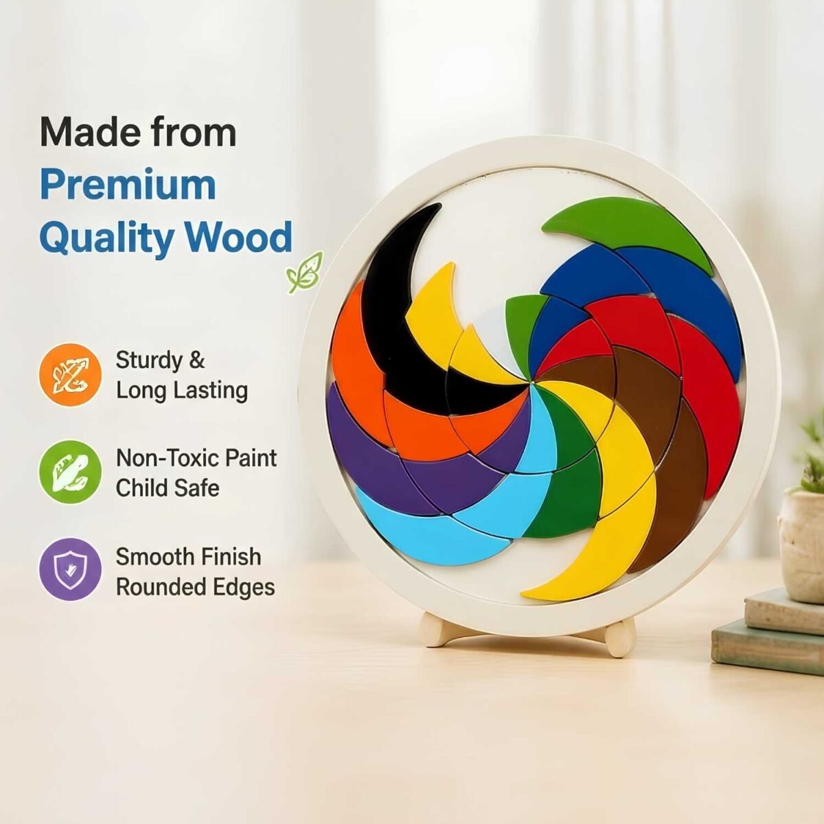 Bluebells Toys Colourful Wheel Learning Educational Fun Toy for Kids Montessori Preschool Activity - Image 4