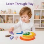 Bluebells Toys Half Circle Rainbow Stacker Learning Educational Fun Toy for Kids Montessori Preschool Activity - Image 3