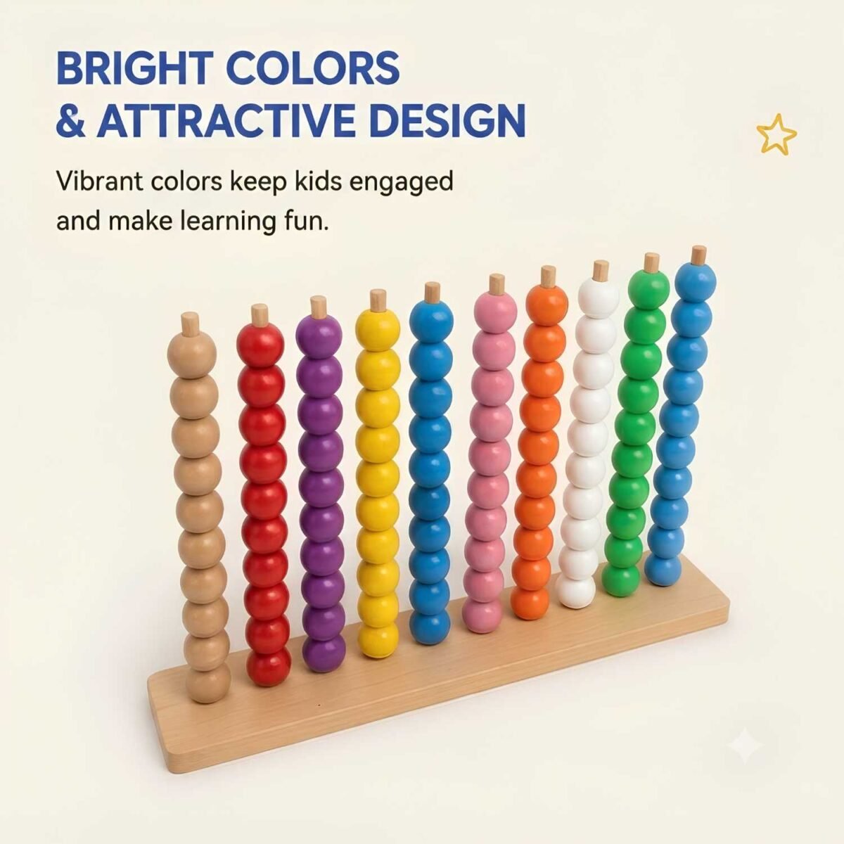 Abacus Wooden Educational Math Learning Toy for Kids - Image 5