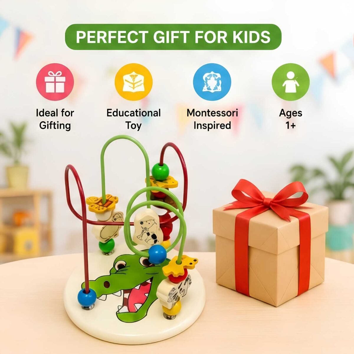 Crocodile Design Abacus Educational Learning Fun Toy - Image 3