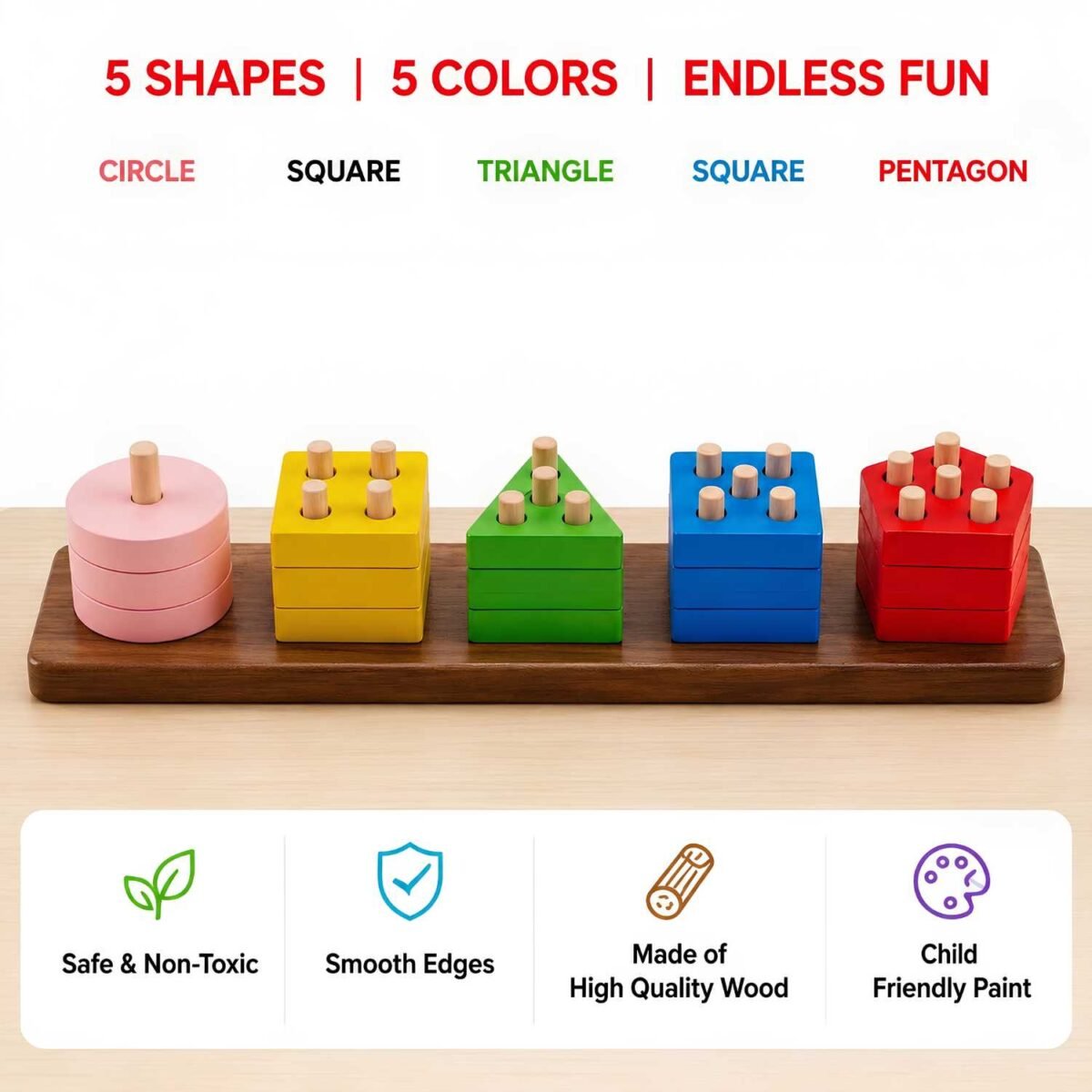 Shapes | Bluebells Toys | Online Educational Toys | Fun Toys | Online Wooden Toys | Fun Playing Toy for kids - Image 4