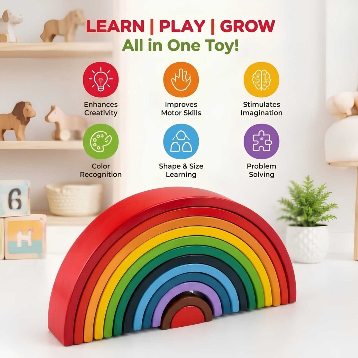 Bluebells Toys Bugz Rainbow Stacker Educational & Fun Learning Toy for Kids - Image 4