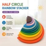 Bluebells Toys Half Circle Rainbow Stacker Learning Educational Fun Toy for Kids Montessori Preschool Activity