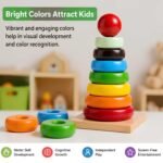 Bluebells Toys Furzy Square Stand Round Tower Educational & Fun Learning Toy for Kids - Image 4