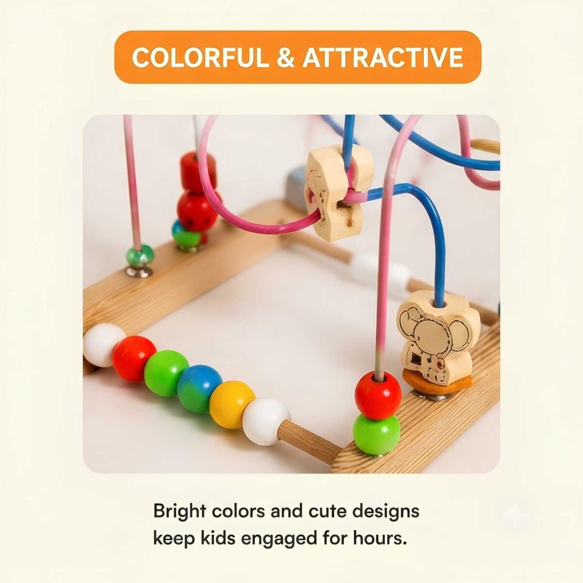 Zigzag Spiral Abacus Educational Wooden Counting Toy - Image 6
