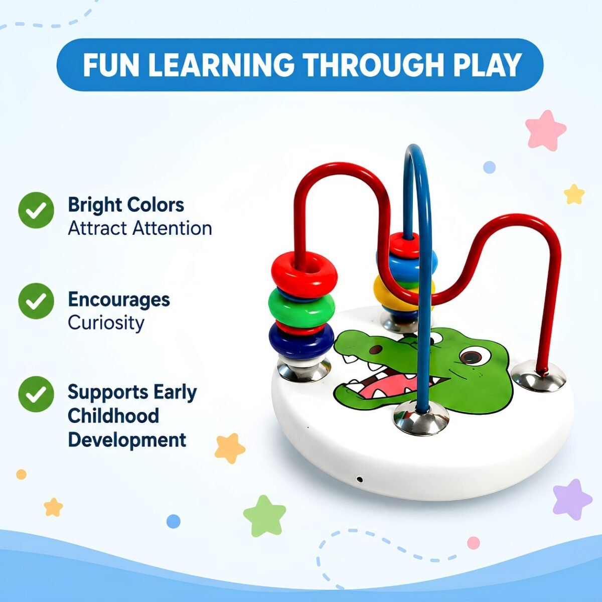 Crocodile Mini Abacus Educational Learning Toy for Kids - Image 2