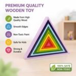 Bluebells Toys Nurzez Multicolor Triangle Shaped Rainbow Stacker Educational & Fun Learning Toy for Kids - Image 3
