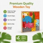 Bluebells Toys Whimsi Animal Design Learning Educational Fun Toy Wooden Blocks Puzzle for Kids - Image 5