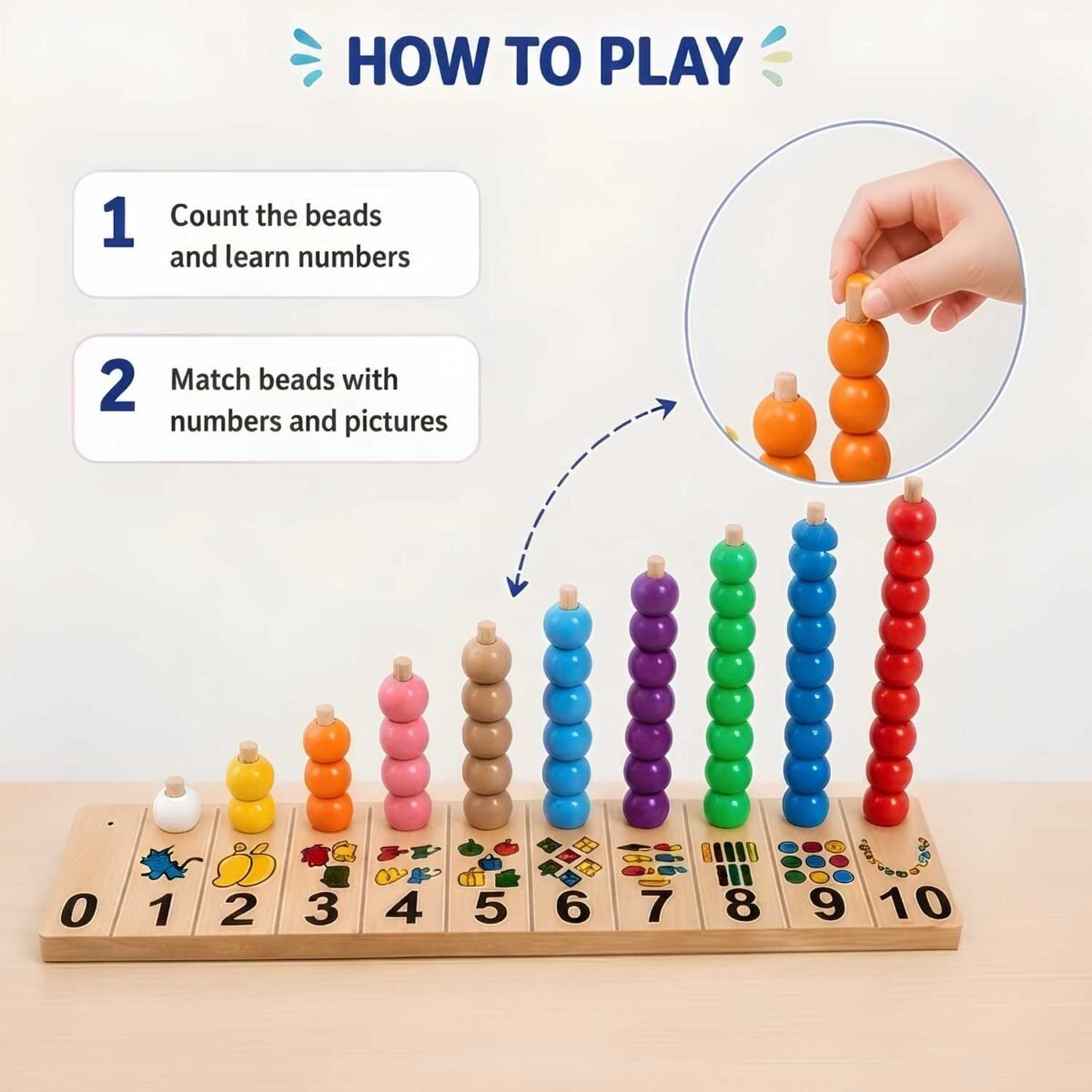 Abacus for Kids Math Learning Toy with Colorful Counting Beads - Image 6