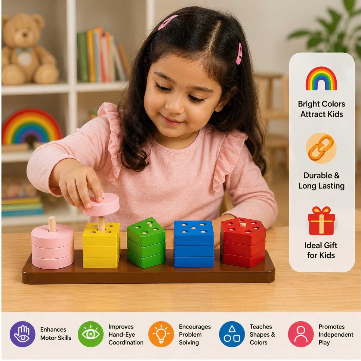 Shapes | Bluebells Toys | Online Educational Toys | Fun Toys | Online Wooden Toys | Fun Playing Toy for kids - Image 3