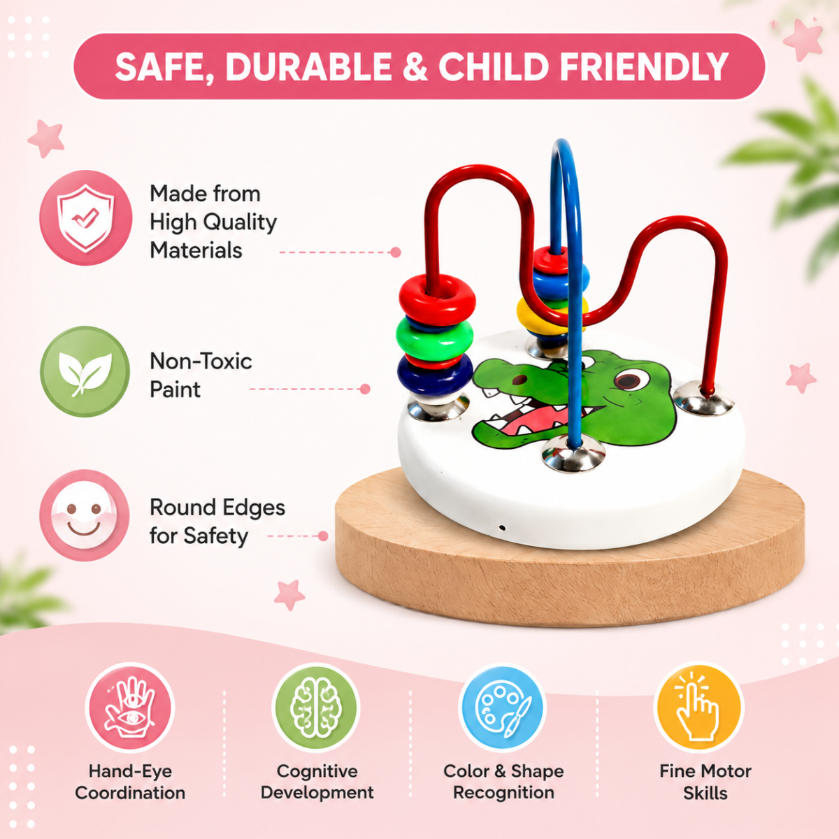 Crocodile Mini Abacus Educational Learning Toy for Kids - Image 4