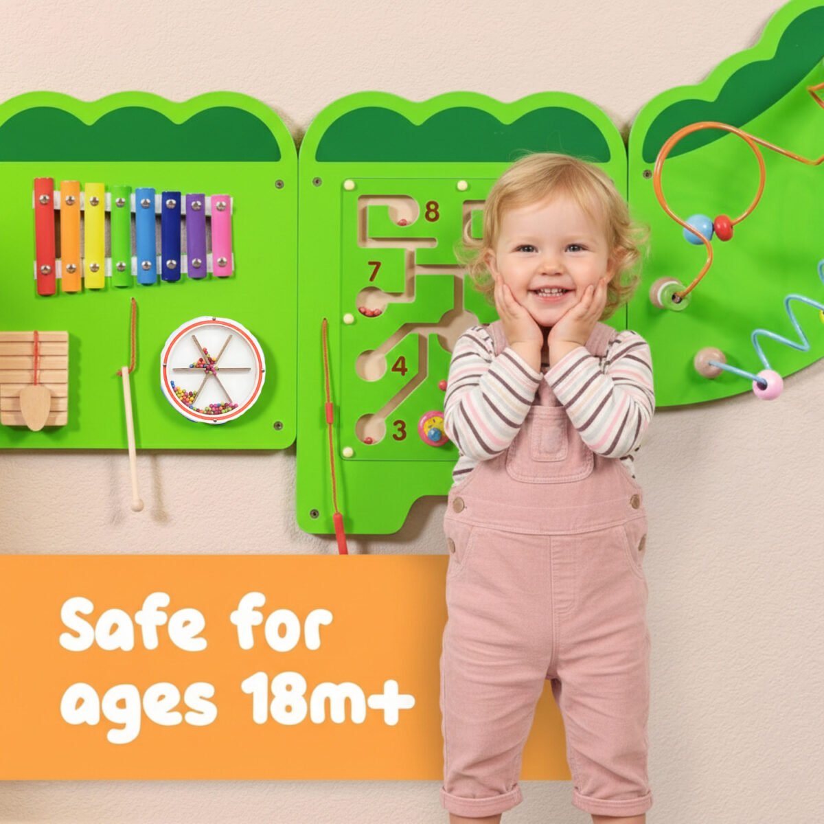 Crocodile Wall Activity Toy Interactive Learning Panels for Kids Playset (Set of 5) - Image 4