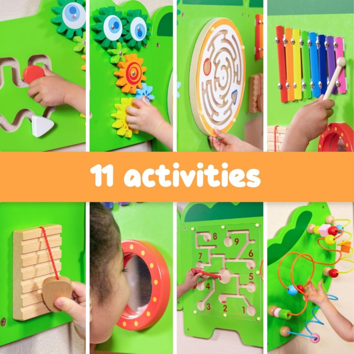 Crocodile Wall Activity Toy Interactive Learning Panels for Kids Playset (Set of 5) - Image 3