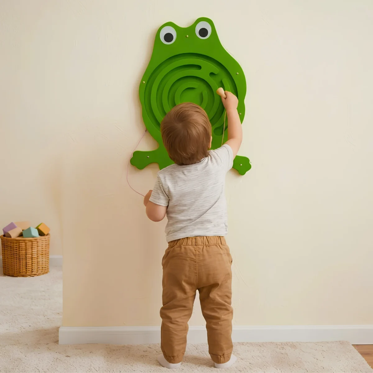 Bluebells Toys Frog Wall Toy Montessori Learning Fun Toy - Image 4