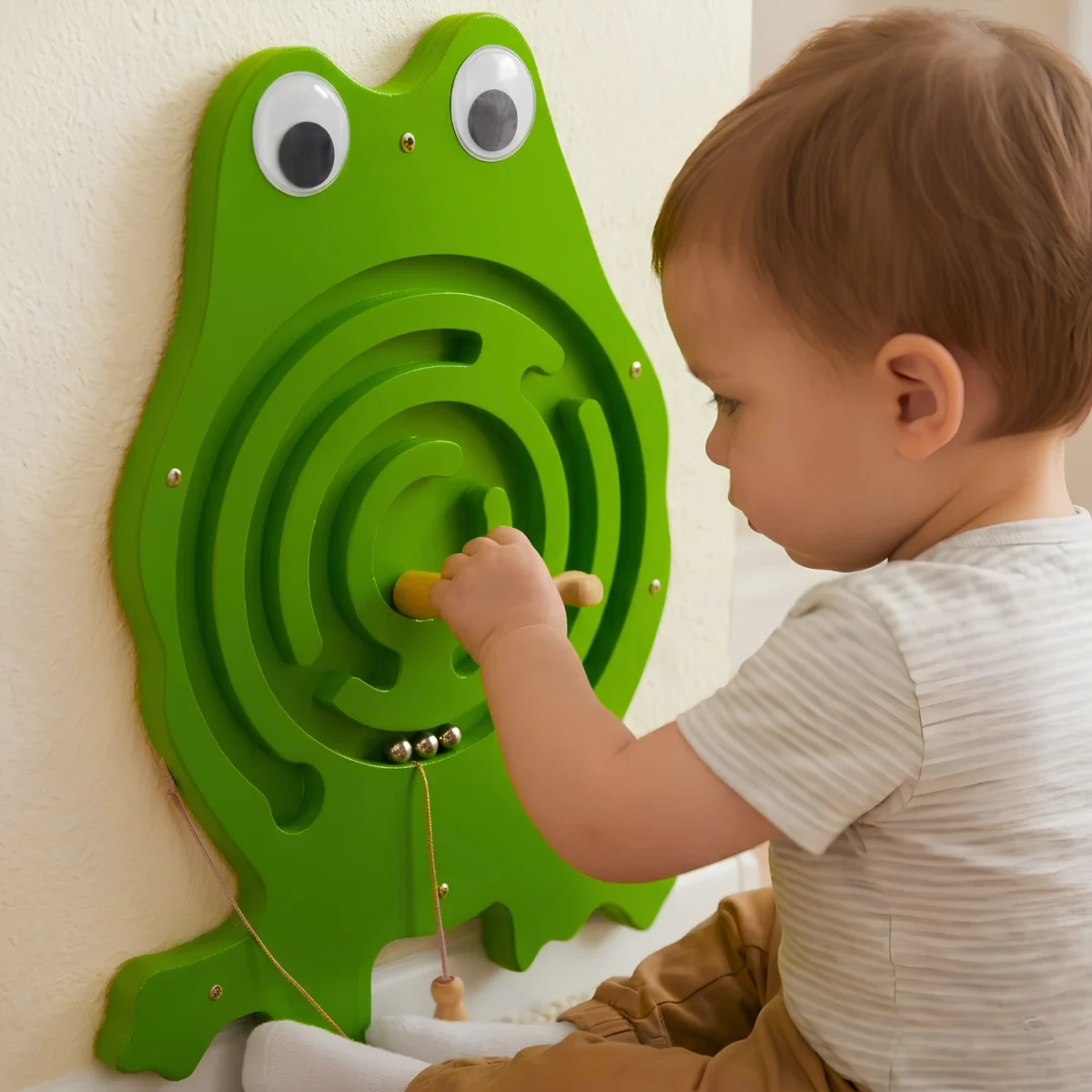 Bluebells Toys Frog Wall Toy Montessori Learning Fun Toy - Image 2