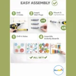 Bluebells Toys Wall Panel Sensory Activity Learning Board Toys (Set of 5) - Image 2