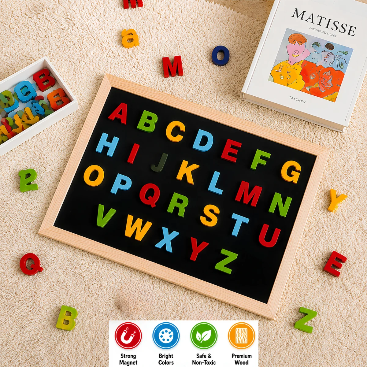 Bluebells Toys Magnetic Wall Hanging Alphabets Learning Wall Toy - Image 5