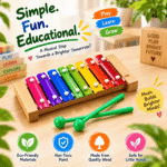 Bluebells Toys Ylotunes Musical Creative Wooden Instruments 8 Notes Xylophone for Kids MDF Wood & Non Toxic - Image 4