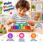 Bluebells Toys Ylotunes Musical Creative Wooden Instruments 8 Notes Xylophone for Kids MDF Wood & Non Toxic - Image 3