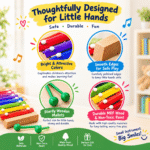 Bluebells Toys Ylotunes Musical Creative Wooden Instruments 8 Notes Xylophone for Kids MDF Wood & Non Toxic - Image 2