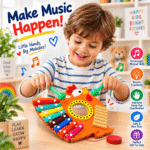 Bluebells Toys Hen Design Musical Creative Xylophone Non-Toxic Montessori Music Learning Instrument Toy for Kids Toddler Instrument - Image 3