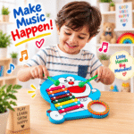 Bluebells Toys Wonder Doraemon Design Musical Creative Wooden Instruments Xylophone for kids Non Toxic - Image 3