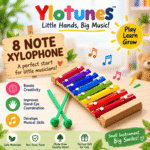 Bluebells Toys Ylotunes Musical Creative Wooden Instruments 8 Notes Xylophone for Kids MDF Wood & Non Toxic