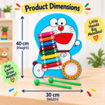 Bluebells Toys Wonder Doraemon Design Musical Creative Wooden Instruments Xylophone for kids Non Toxic - Image 5