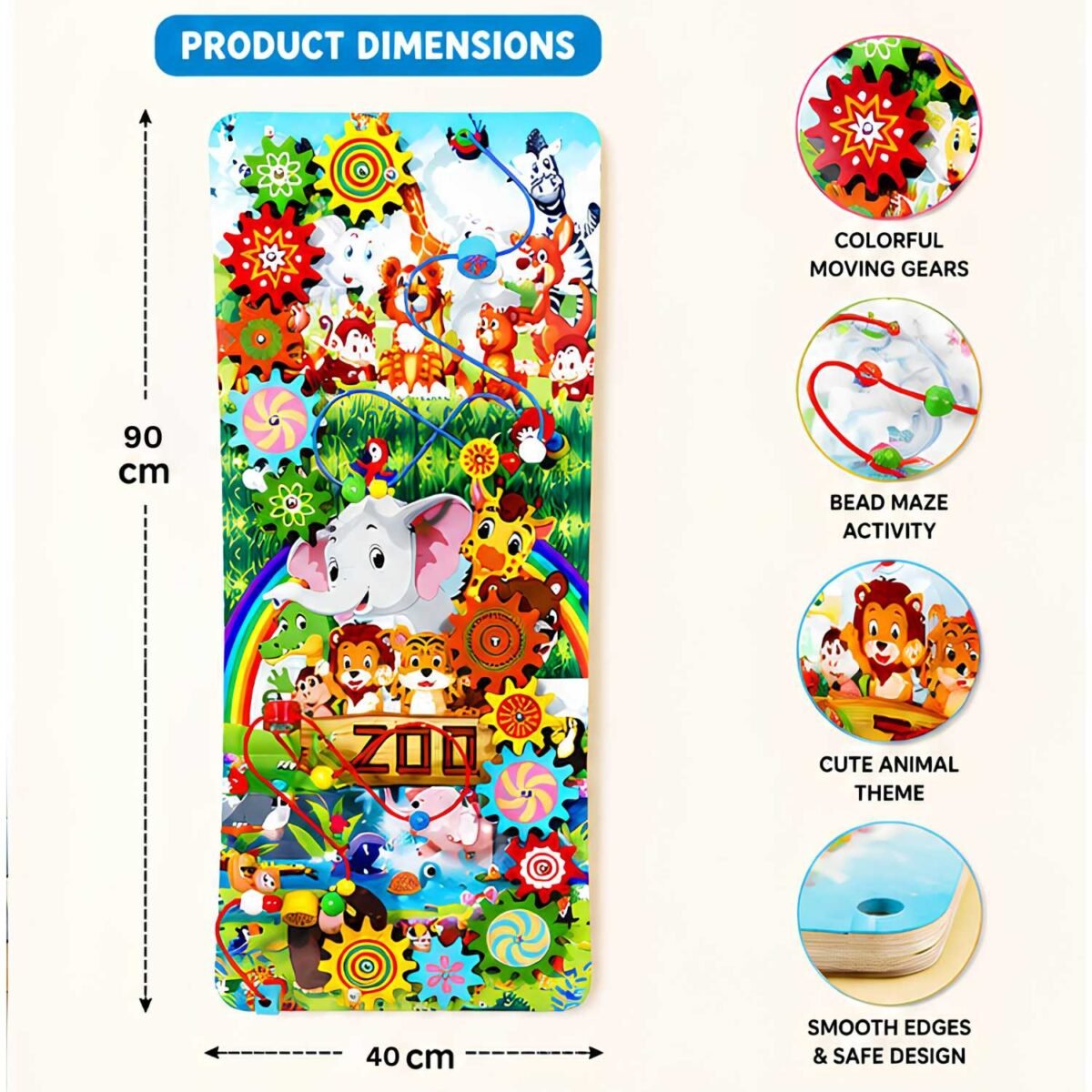 Bluebells Toys Zoo Animals Spiral Abacus Gaming Toy - Image 5