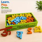 Bluebells Toys Wooden Vowels & Consonants Multicolor Hindi Alphabet 52 Blocks Set Educational Learning Toy for Kids Gift Item - Image 2