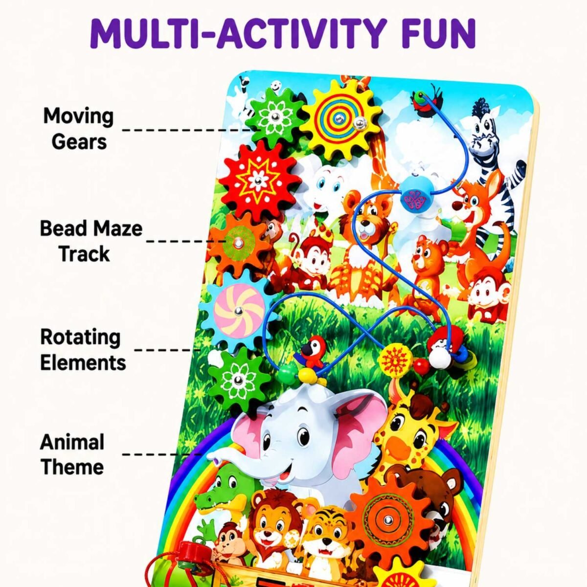 Bluebells Toys Zoo Animals Spiral Abacus Gaming Toy - Image 2