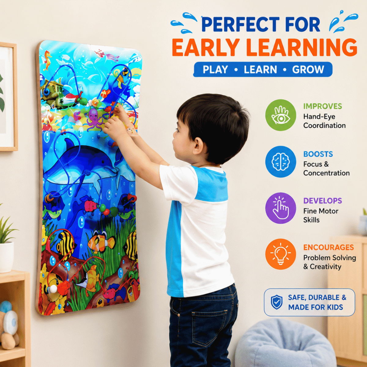 Bluebells Toys Sea Water World Animals Spiral Abacus Gaming Toy - Image 3