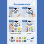 Spark & Wow Zebra Play Board and Activity Centre Wall Mounted Toy - Image 2