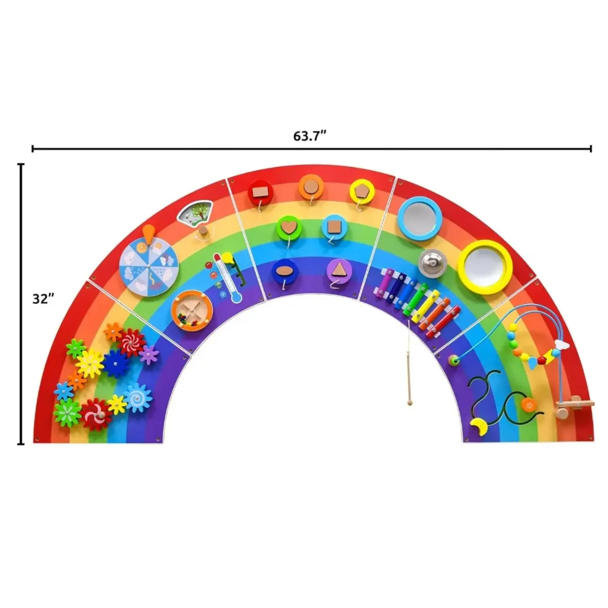 Activity Wall-Mounted Educational Gaming Rainbow Toy - Image 7