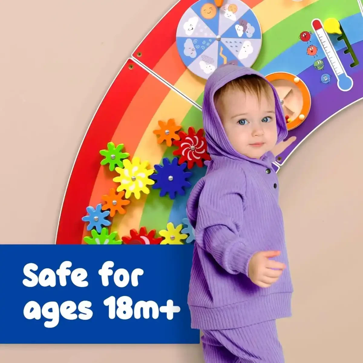 Activity Wall-Mounted Educational Gaming Rainbow Toy - Image 4