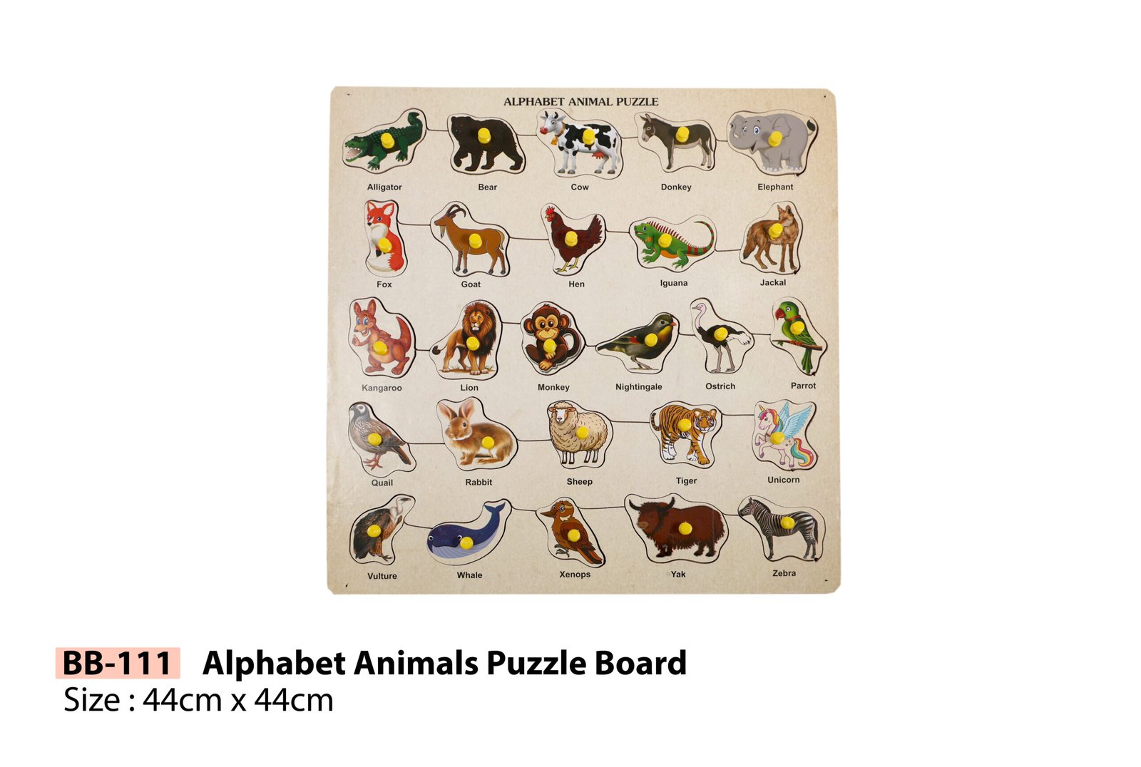 ALPHABET ANIMALS PUZZLE BOARD