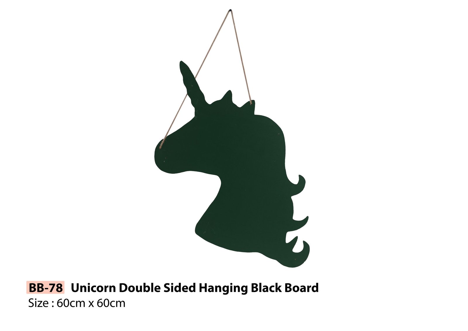 Unicorn Double Sided Hanging Blackboard | Bluebells Toys | Sign Display Board | Wooden Board | Online Gift