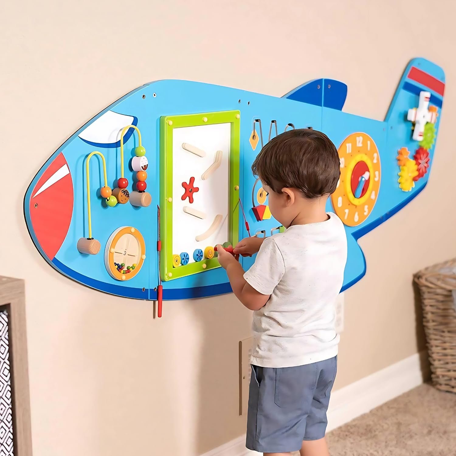 Skvora Aeroplane Design Wall Toy Set for Kids (Set of 5) - Image 2