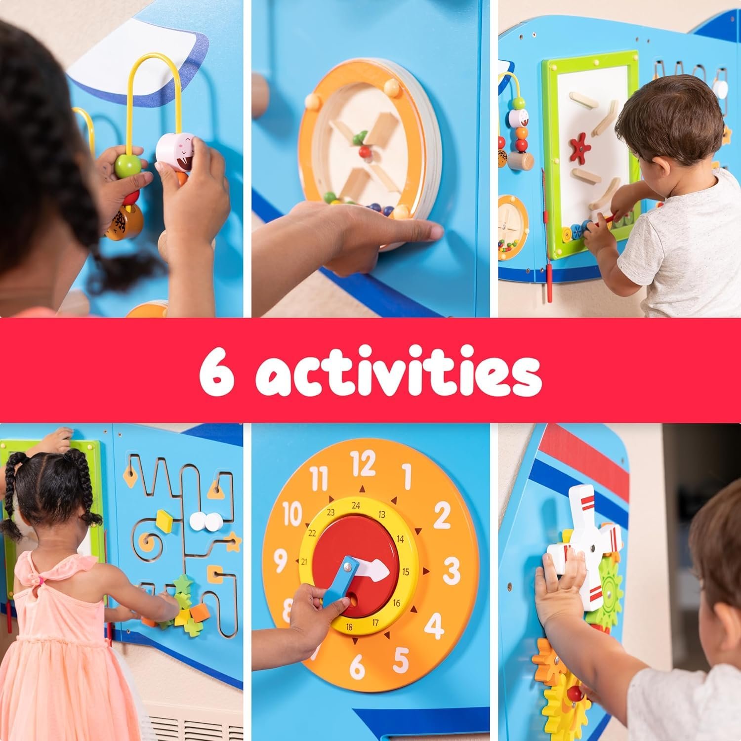 Skvora Aeroplane Design Wall Toy Set for Kids (Set of 5) - Image 5