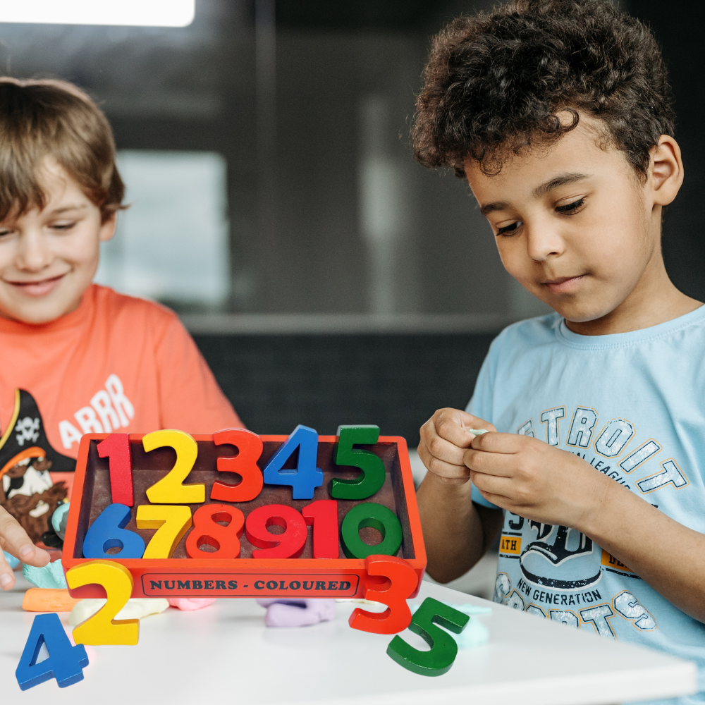 Wooden Number Puzzle Toy Blocks (0-9) Preschool Counting, Math Skills Educational Learning - Image 3